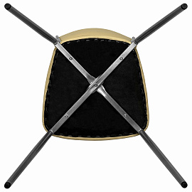 Стул для столовых, кафе, дома РС23, серебристый каркас, экокожа бежевая