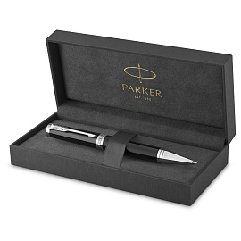 Ручка шариковая Parker "Ingenuity Black СT" черная, 1,0мм, подарочная упаковка