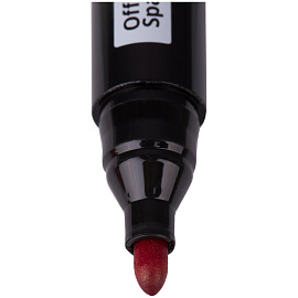 Маркер перманентный OfficeSpace "Contact" красный, пулевидный, без клипа, 3мм