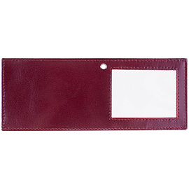 Обложка для удостоверения с окном OfficeSpace бордо, кожа