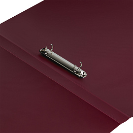 Папка на 2 кольцах СТАММ "Диагональ" А4, 25мм, 700мкм, пластик, гранат фото Папка на 2 кольцах СТАММ "Диагональ" А4, 25мм, 700мкм, пластик, гранат