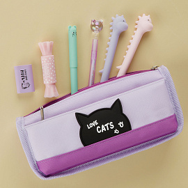Пенал мягкий 215*90*55 MESHU "Cute Cat", полиэстер