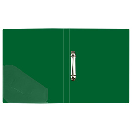 Папка на 2 кольцах СТАММ "Стандарт" А4, 40мм, 700мкм, пластик, зеленая фото Папка на 2 кольцах СТАММ "Стандарт" А4, 40мм, 700мкм, пластик, зеленая