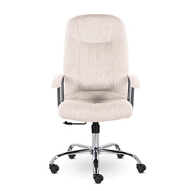 Кресло офисное "Бостон", CH-277, хром, ткань, бежевый (M-11)