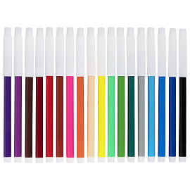 Фломастеры ПИФАГОР "ВЕСЕЛЫЕ ПИТОМЦЫ", 18 цветов, невентилируемый колпачок, 152453