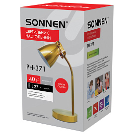 Настольная лампа / светильник SONNEN PH-371, на подставке, ЦОКОЛЬ Е27, золотой, 238236 фото Настольная лампа / светильник SONNEN PH-371, на подставке, ЦОКОЛЬ Е27, золотой, 238236