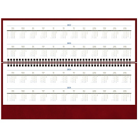 Планинг недатированный, 64л., 330*130мм, кожзам, Berlingo "Vivella Prestige", бордовый