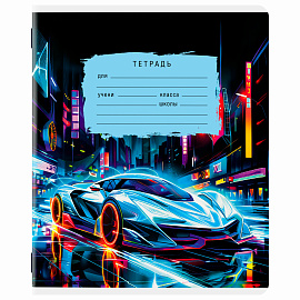 Тетрадь 12 л. ЮНЛАНДИЯ, клетка, обложка картон, МИКС-1, 107272