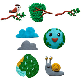 Пластилин растительный JOVI, 6 цветов "Nature", 15г, картон, европодвес