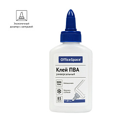Клей ПВА OfficeSpace, 85г, с дозатором, дисплей бокc фото Клей ПВА OfficeSpace, 85г, с дозатором, дисплей бокc