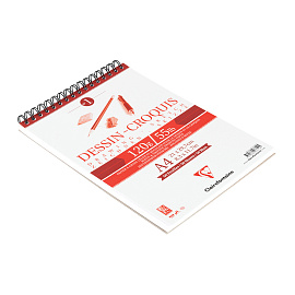 Скетчбук 50л., А4 Clairefontaine "Dessin croquis", на гребне, 120г/м2