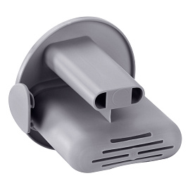 Ершик для унитаза силиконовый (плоский) + щеточка, напольный / настенное крепление, LAIMA, 700561