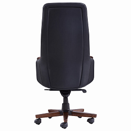 Кресло HAWASAN (ХАВАСАН) "Desire EX-771", мультиблок, дерево, натуральная кожа, черное, 532935