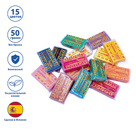 Пластилин JOVI, брусок 50г, растительный, ассорти 15цв. Цена за 1 брусок фото Пластилин JOVI, брусок 50г, растительный, ассорти 15цв. Цена за 1 брусок