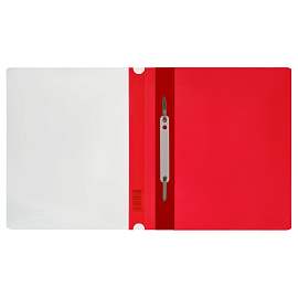 Папка-скоросшиватель пластик. СТАММ А5, 180мкм, красная с прозр. верхом