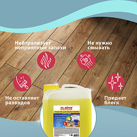 Средство для мытья пола 5 кг ЛАЙМА PROFESSIONAL концентрат, "Лимон", 880281