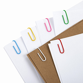 Скрепки STAFF 28 мм, цветные, 70 штук, 271708 фото Скрепки STAFF 28 мм, цветные, 70 штук, 271708