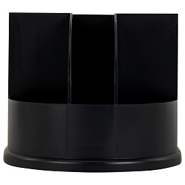 Подставка-органайзер BRAUBERG "ULTRA", 132х122х108 мм, 5 отделений, черная, 238256