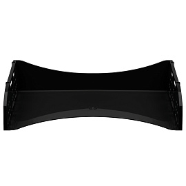 Лоток для бумаг горизонтальный СТАММ "Field", широкая загрузка, черный фото Лоток для бумаг горизонтальный СТАММ "Field", широкая загрузка, черный