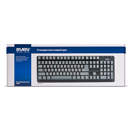 Клавиатура проводная SVEN Standard 301, USB, 104 клавиши, чёрная, SV-03100301UB фото Клавиатура проводная SVEN Standard 301, USB, 104 клавиши, чёрная, SV-03100301UB