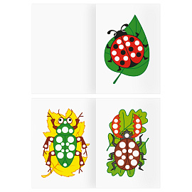 Раскраска пальчиковая А5, 8 стр., ТРИ СОВЫ "Рисуем пальчиками. Выпуск 1