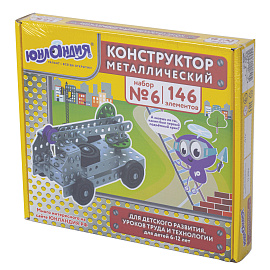 Конструктор металлический ЮНЛАНДИЯ "Для уроков труда №6", развивающий, 146 элементов, 104684 фото Конструктор металлический ЮНЛАНДИЯ "Для уроков труда №6", развивающий, 146 элементов, 104684