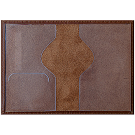 Обложка для паспорта OfficeSpace "Элегант", кожа, коньяк