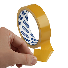 Клейкая лента двусторонняя OfficeSpace, 25мм*10м, полипропилен фото Клейкая лента двусторонняя OfficeSpace, 25мм*10м, полипропилен