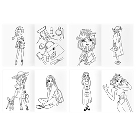 Суперраскраска на склейке А4, 40 стр., ТРИ СОВЫ "Для стильных девочек