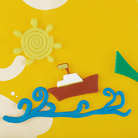 Пластилин на растительной основе Jovi 6 цветов 300 г с формочками