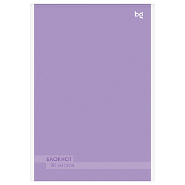 Блокнот А5 80л., на скрепке BG "Моноколор