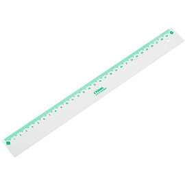 Линейка 30см СТАММ, пластиковая, непрозрачная, белая, с цветной шкалой фото Линейка 30см СТАММ, пластиковая, непрозрачная, белая, с цветной шкалой