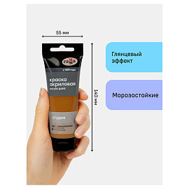 Краска акриловая Гамма Студия сиена натуральная 75 мл в тубе