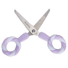 Ножницы FUNSTER (ФАНСТЕР) 130 мм, фигурные ручки ЛЕДЕНЦЫ из ABS пластика, в дисплее, 238853