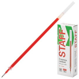 Стержень гелевый STAFF "Basic" GPR-229, 135 мм, КРАСНЫЙ, игольчатый узел 0,5 мм, линия 0,35 мм, 170230 фото Стержень гелевый STAFF "Basic" GPR-229, 135 мм, КРАСНЫЙ, игольчатый узел 0,5 мм, линия 0,35 мм, 170230