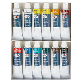 Краски масляные Гамма "Студия" 12 цветов, туба 18мл, картон. упаковка фото Краски масляные Гамма "Студия" 12 цветов, туба 18мл, картон. упаковка