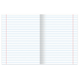 Тетрадь А5, 48 л., BRAUBERG, скоба, линия, обложка картон, МИКС, 403040