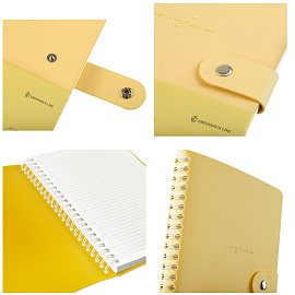 Записная книжка А5 96л. ЛАЙТ, кожзам, скрытый гребень, Greenwich Line "Pastel. Yellow", блок в линию