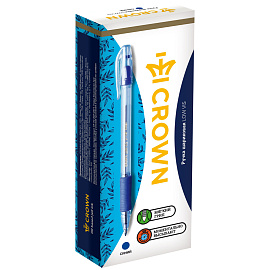 Ручка шариковая Crown "Low Vis" синяя, 0,7мм, грип, штрих-код фото Ручка шариковая Crown "Low Vis" синяя, 0,7мм, грип, штрих-код