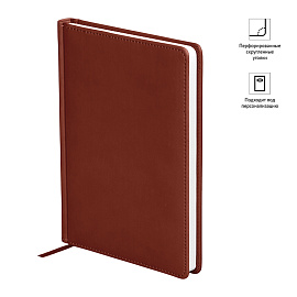 Ежедневник недатированный, А5, 136л., кожзам, OfficeSpace "Winner", светло-коричневый