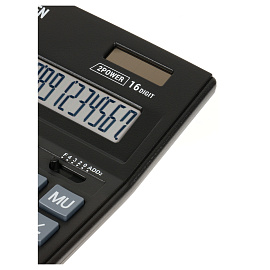 Калькулятор настольный Eleven Business Line CDB1601-BK, 16 разрядов, двойное питание, 155*205*35мм, черный