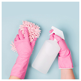 Перчатки МНОГОРАЗОВЫЕ латексные PACLAN "Practi Comfort", хлопчатобумажное напыление, размер 8,5-9, L (большой), розовые, вес 66 г, 407272 фото Перчатки МНОГОРАЗОВЫЕ латексные PACLAN "Practi Comfort", хлопчатобумажное напыление, размер 8,5-9, L (большой), розовые, вес 66 г, 407272