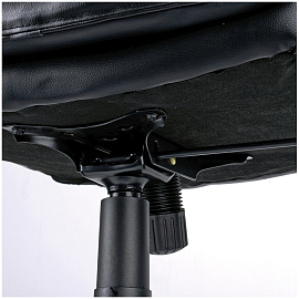 Кресло руководителя Helmi HL-E04 "Split", экокожа черная, хром, механизм качания фото Кресло руководителя Helmi HL-E04 "Split", экокожа черная, хром, механизм качания