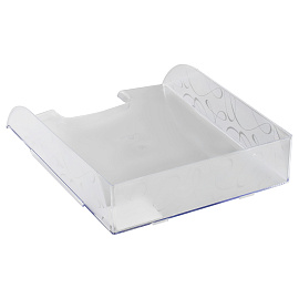 Лоток для бумаг горизонтальный СТАММ "Вега", прозрачный фото Лоток для бумаг горизонтальный СТАММ "Вега", прозрачный