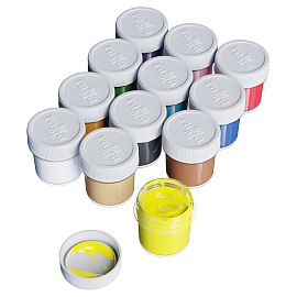 Гуашь Гамма Юный художник 12 цветов по 17.5 мл фото Гуашь Гамма Юный художник 12 цветов по 17.5 мл