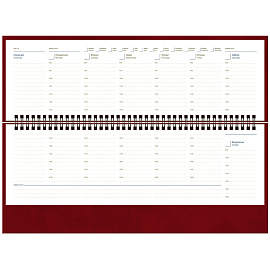 Планинг недатированный, 64л., 330*130мм, кожзам, Berlingo "Vivella Prestige", бордовый