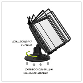 Демосистема настольная OfficeSpace с 10 черными панелями, вращающаяся фото Демосистема настольная OfficeSpace с 10 черными панелями, вращающаяся