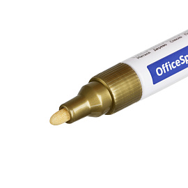 Маркер-краска OfficeSpace золотая, 1-4мм, нитро-основа фото Маркер-краска OfficeSpace золотая, 1-4мм, нитро-основа