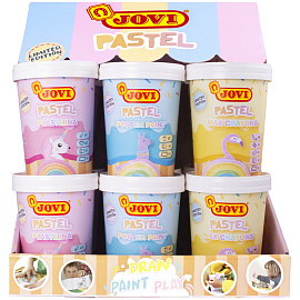 Дисплей с наполнением 12 стаканов Jovi (4 ст. пластилин, 4 ст. гуашь, 4 ст. мелки)