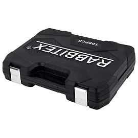 Набор инструментов для автомобиля, 108 предметов, пластиковый кейс, RABBITEX (РАББИТЕКС), 671339